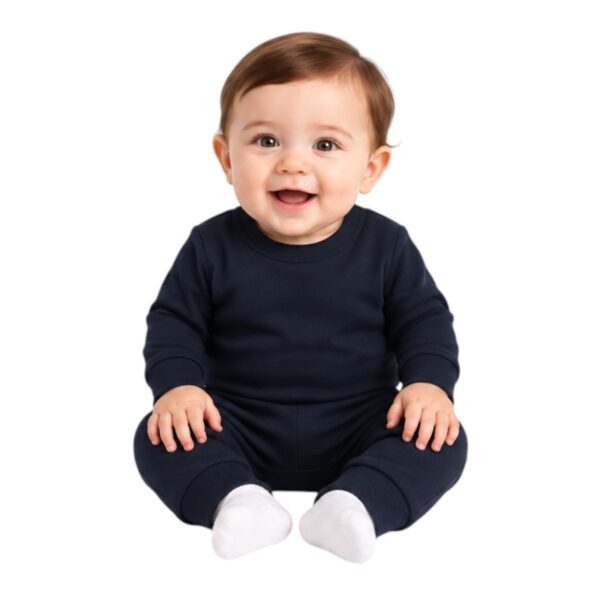 Cozy & Warm 2-Piece Baby Thermal set - black