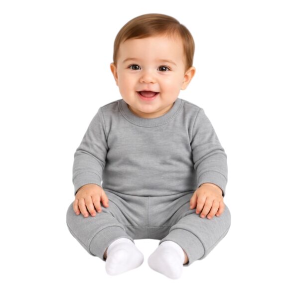 Cozy & Warm 2-Piece Baby Thermal set - grey